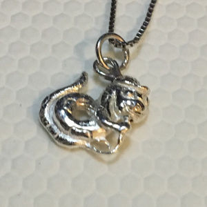 Sterling Silver 3D Snake Serpent Small Pendant